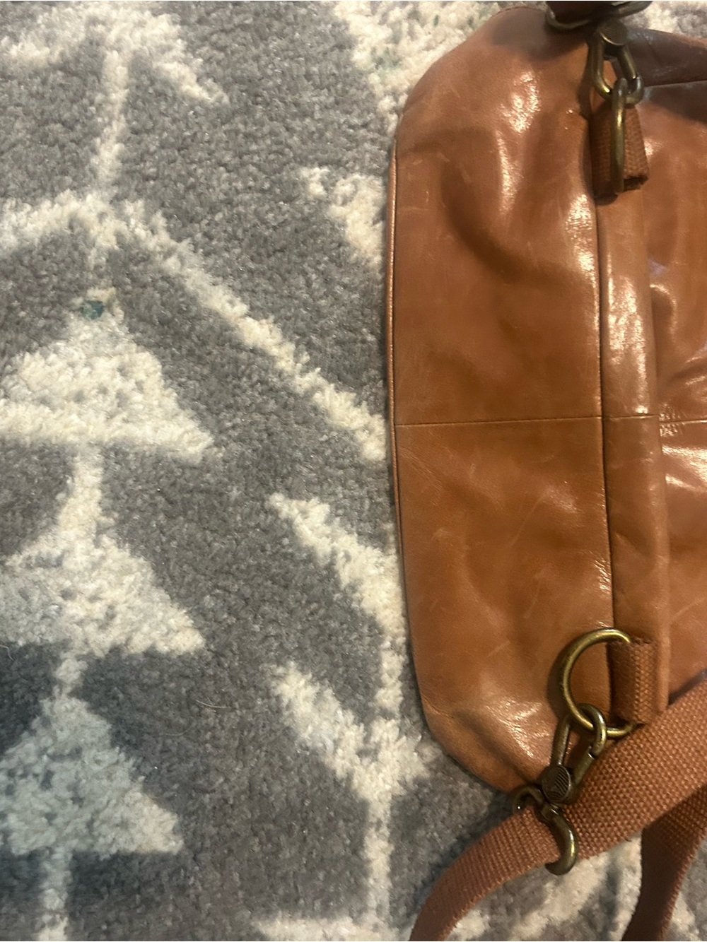 The Sak Embossed Leather Flap Backpack in Brown - Picture 8 of 8